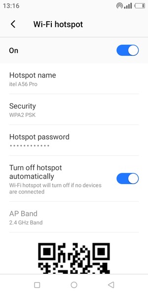 Your phone is now set up for use as a modem