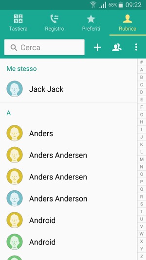 Seleziona il tasto Menu