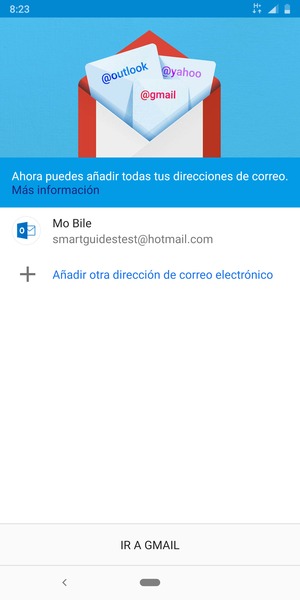 Seleccione IR A GMAIL