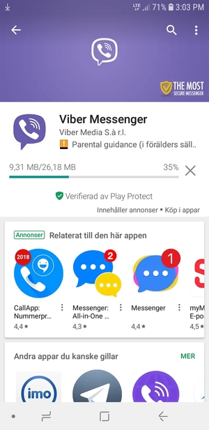 Vänta på att installationsprocessen avslutas
