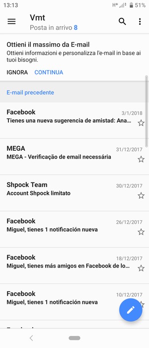 Il tuo account è pronto per l'uso