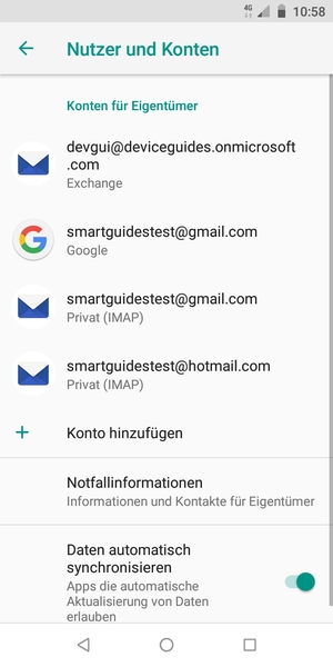 Wählen Sie Ihr Google Konto