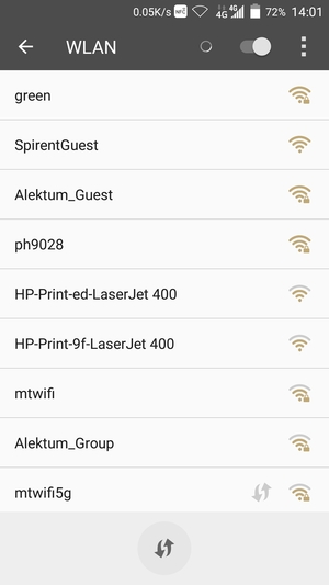 Wählen Sie das Wireless-Netzwerk, zu dem Sie eine Verbindung herstellen möchten