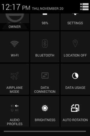 Select BRIGHTNESS