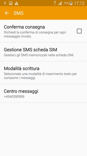 Seleziona Centro mesaggi