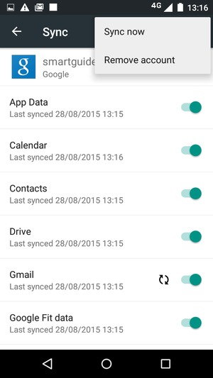 Select Sync now