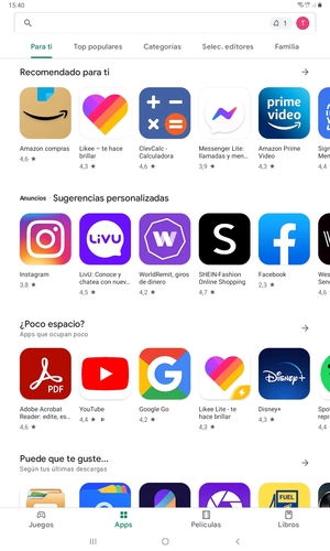 Seleccione la barra de Búsqueda