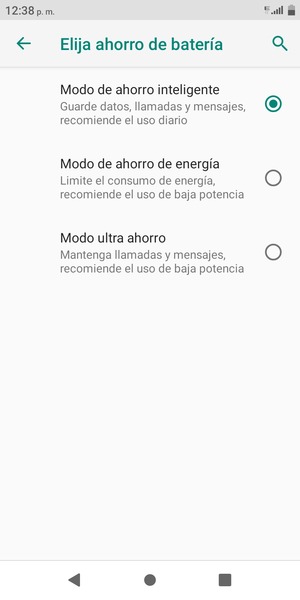 Seleccione la opción deseada