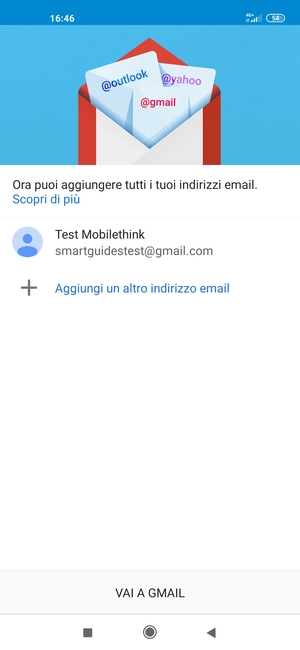 Seleziona VAI A GMAIL