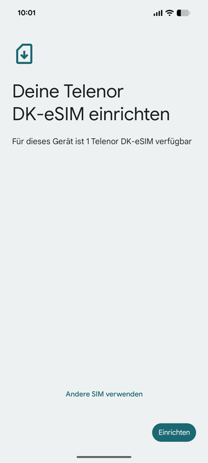 Wählen Sie Einrichten