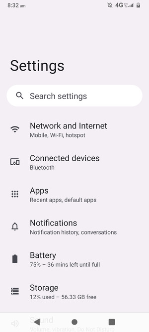 Select Network and Internet