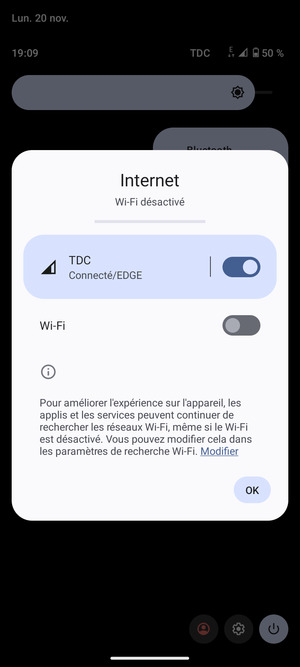 Sélectionnez OK