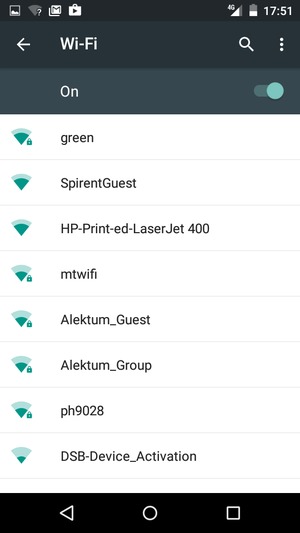 Select the wireless network you want to connect to