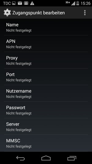 Geben Sie MMS-Informationen ein