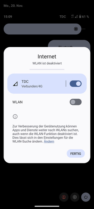 Wählen Sie FERTIG
