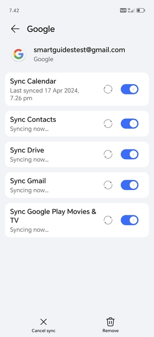 Your contacts from Google will now be synced to your smartphone