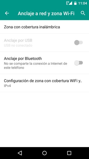 Seleccione Zona con cobertura inalámbrica