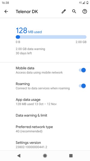 Turn Roaming on or off