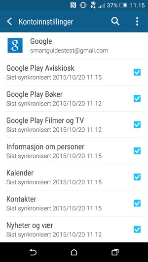 Velg menyknappen