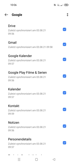Wählen Sie die Menü-Taste