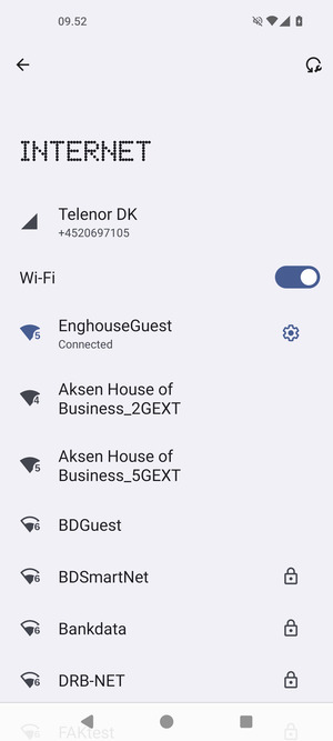 You are now connected to the Wi-Fi network