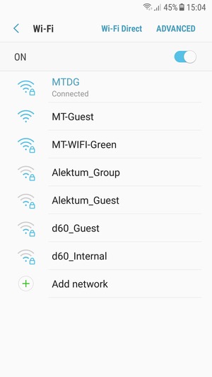 You are now connected to the Wi-Fi network