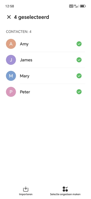 Selecteer Importeren