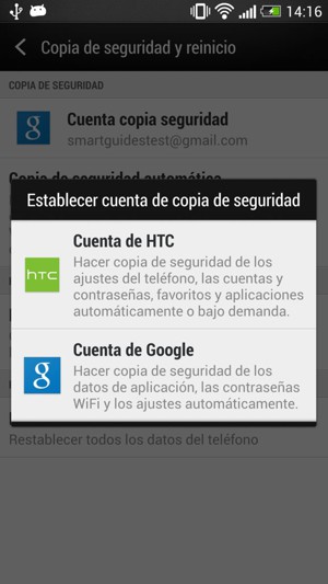 Seleccione Cuenta de Google