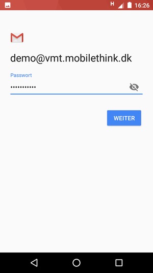 Geben Sie Ihre Passwort ein und wählen Sie WEITER