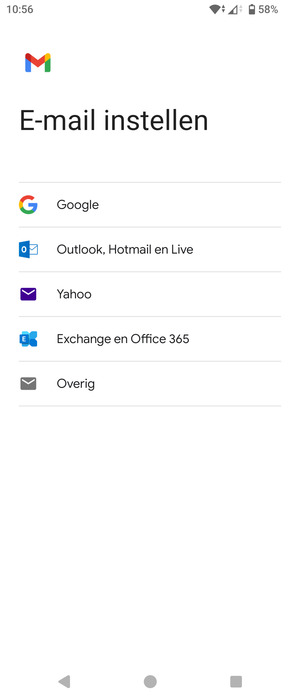 Selecteer Outlook, Hotmail en Live