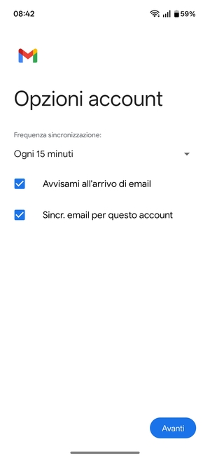 Seleziona Avanti