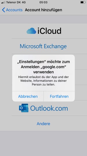 Wählen Sie Fortfahren