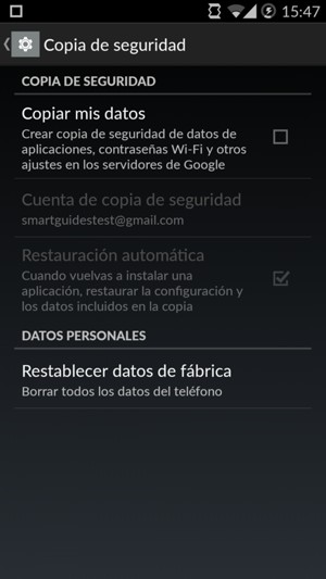 Marque la casilla de verificación Copiar mis datos