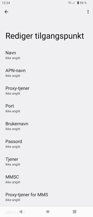 Skriv inn MMS-informasjon