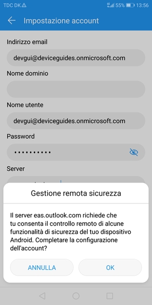Seleziona OK