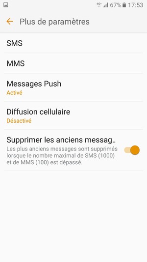 Sélectionnez SMS