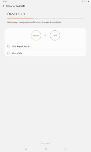 Sélectionnez Carte SIM