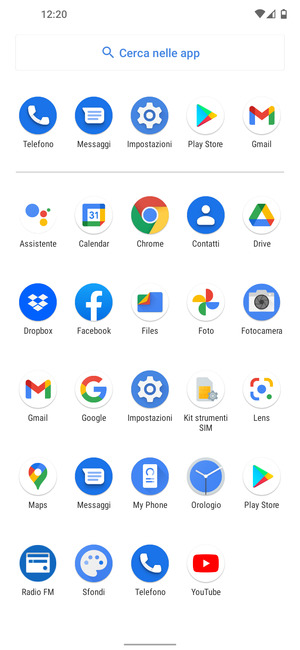 Seleziona Impostazioni