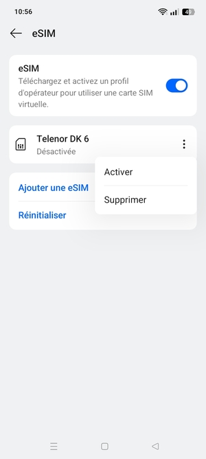 Sélectionnez  Activer