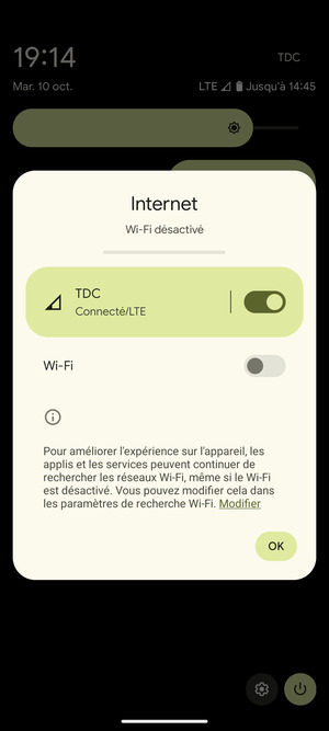 Sélectionnez OK