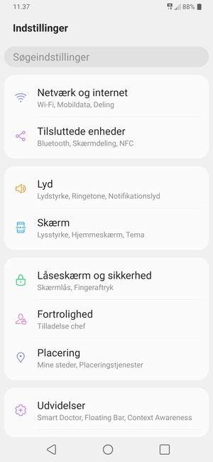 Vælg Netværk og internet