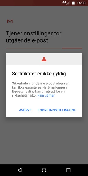 Velg ENDRE INNSTILLINGER
