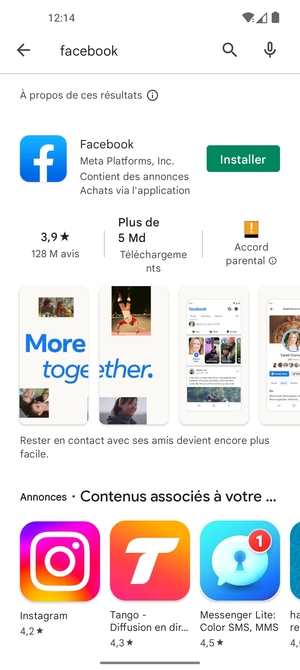 Sélectionnez l'appli