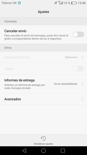 Seleccione Avanzados
