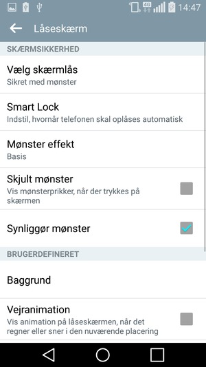 Vælg Tilbage-knappen