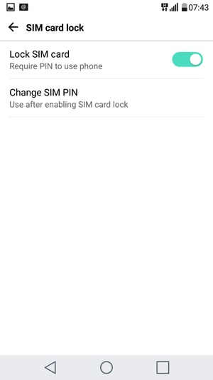 Select Change SIM PIN