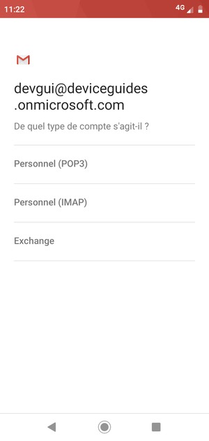 Sélectionnez Exchange
