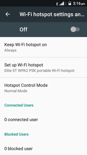 Select Set up Wi-Fi hotspot