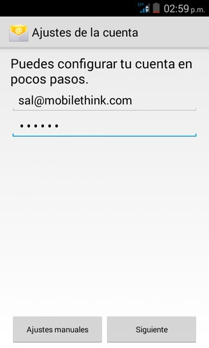 Introduzca su Dirección de correo electrónico y Contraseña. Seleccione Siguiente