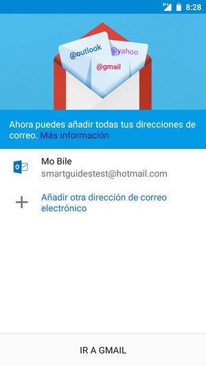 Seleccione IR A GMAIL